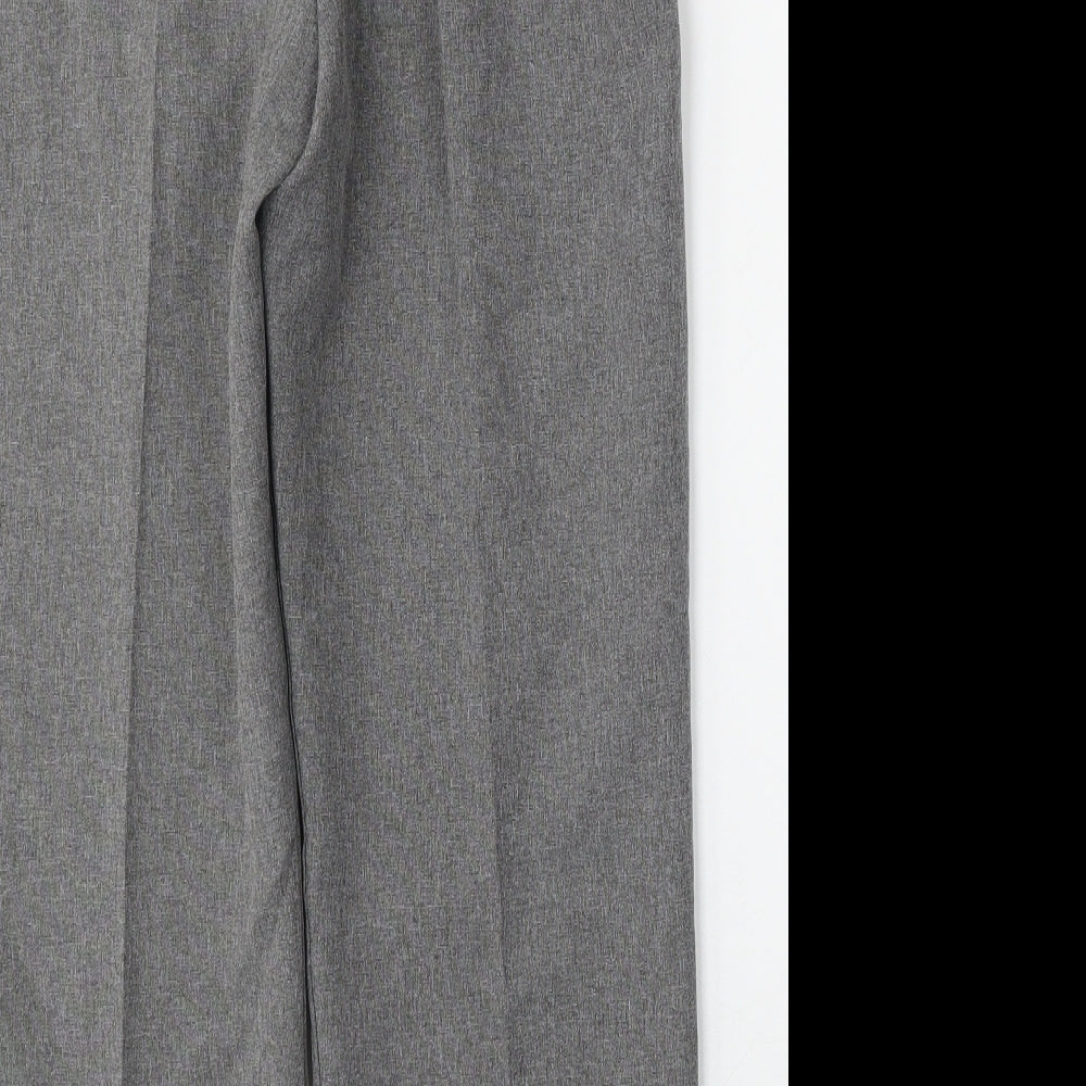 Mia Moda Womens Grey  Polyester Trousers  Size 10 L24 in Regular
