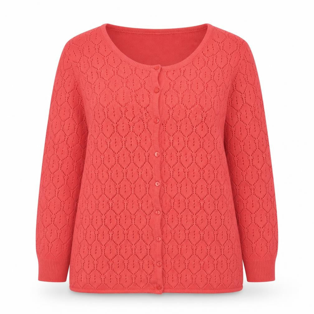 Wardrobe Womens Pink Round Neck  Acrylic Cardigan Jumper Size 12