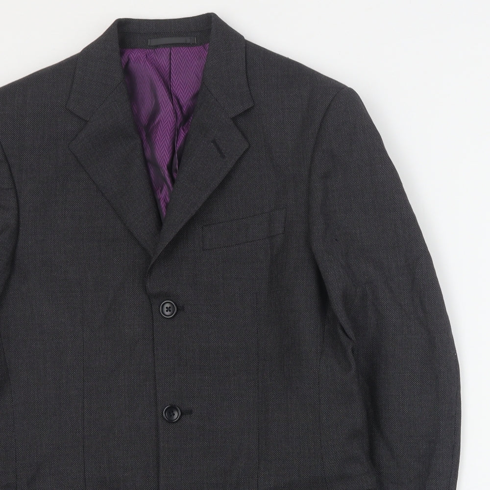 Racing Green Mens Grey  Wool Jacket Blazer Size S