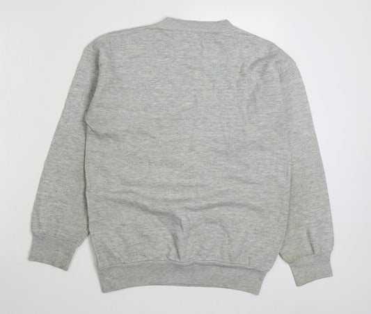 Blue Elliot Womens Grey  Acrylic Pullover Sweatshirt Size L  Pullover