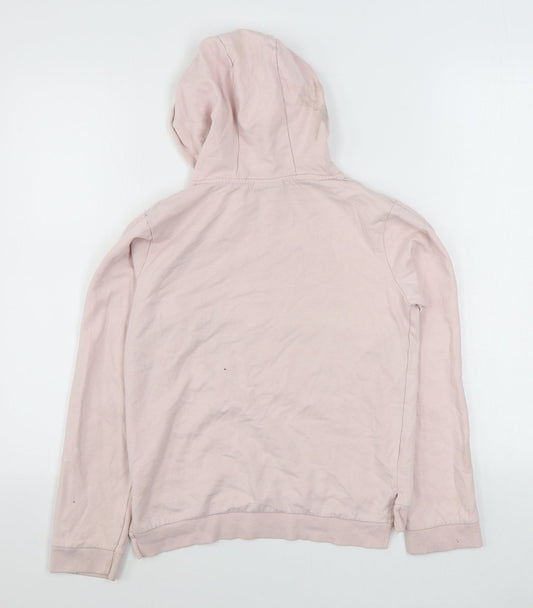 Matalan Girls Pink  Cotton Pullover Hoodie Size 13 Years  Pullover