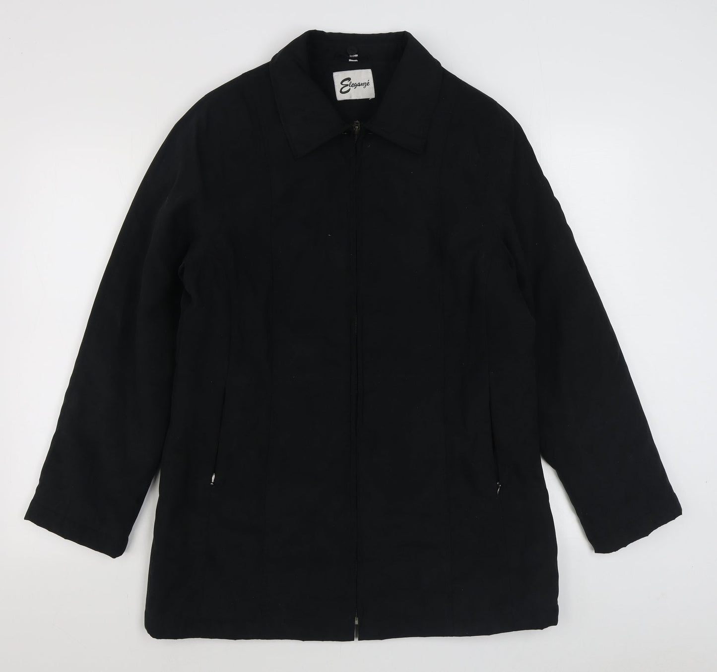 Elegance Womens Black   Jacket  Size 12  Zip
