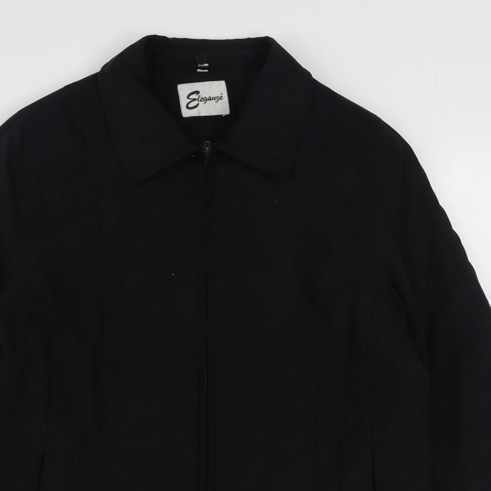 Elegance Womens Black   Jacket  Size 12  Zip