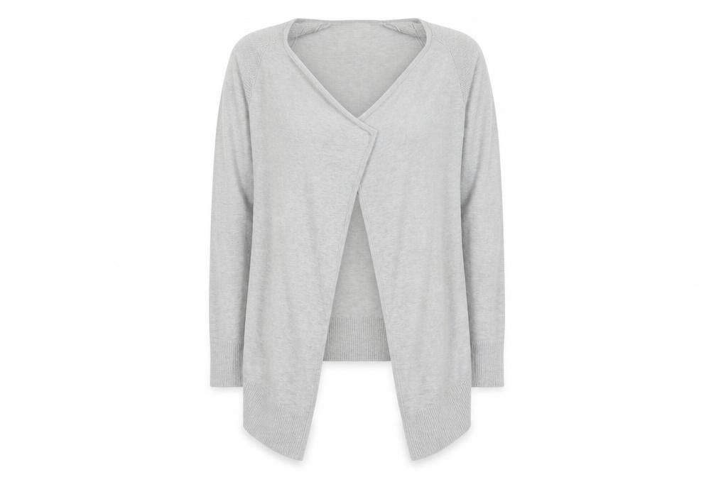 Monsoon Womens Grey Round Neck  Polyester Cardigan Jumper Size 12
