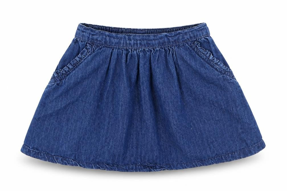 NEXT Girls Blue  100% Cotton Flare Skirt Size 2-3 Years  Regular