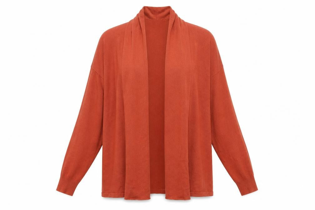 La Redoute Womens Red V-Neck  Acrylic Cardigan Jumper Size 10