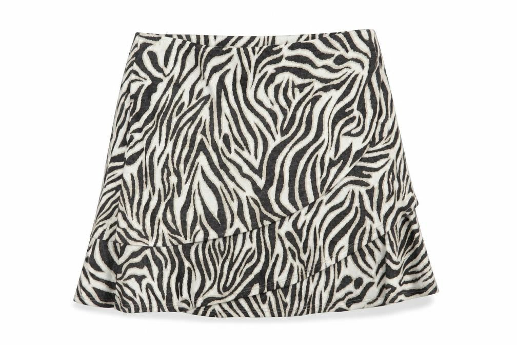Miss Selfridge Womens Beige Animal Print Polyester Skater Skirt Size 14