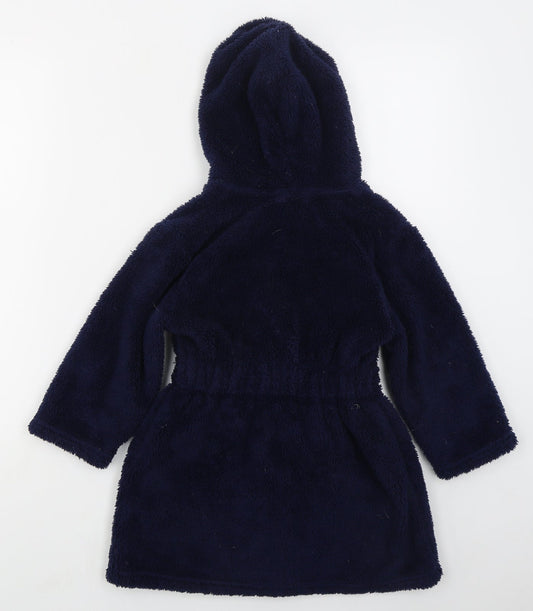 George Boys Blue Solid Polyester  Robe Size 4-5 Years  Tie