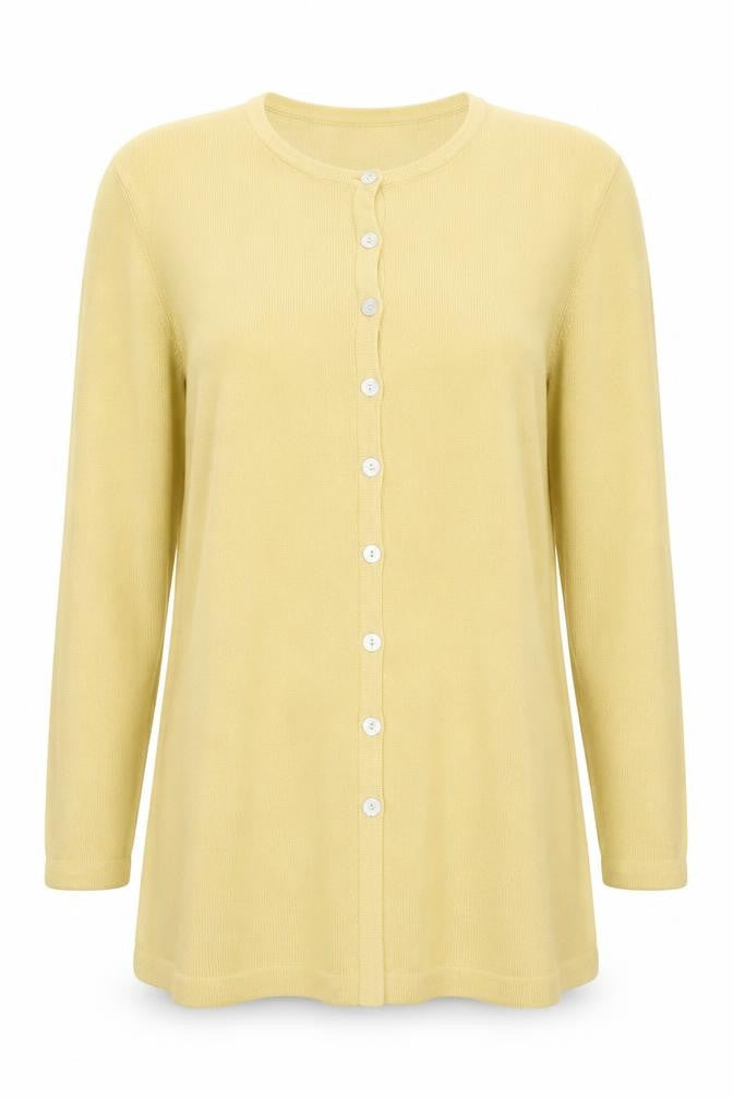 Kaleidoscope Womens Beige Crew Neck  Viscose Cardigan Jumper Size 14