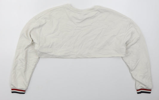 The Couture Club Womens White  Cotton Pullover Sweatshirt Size XS  Pullover