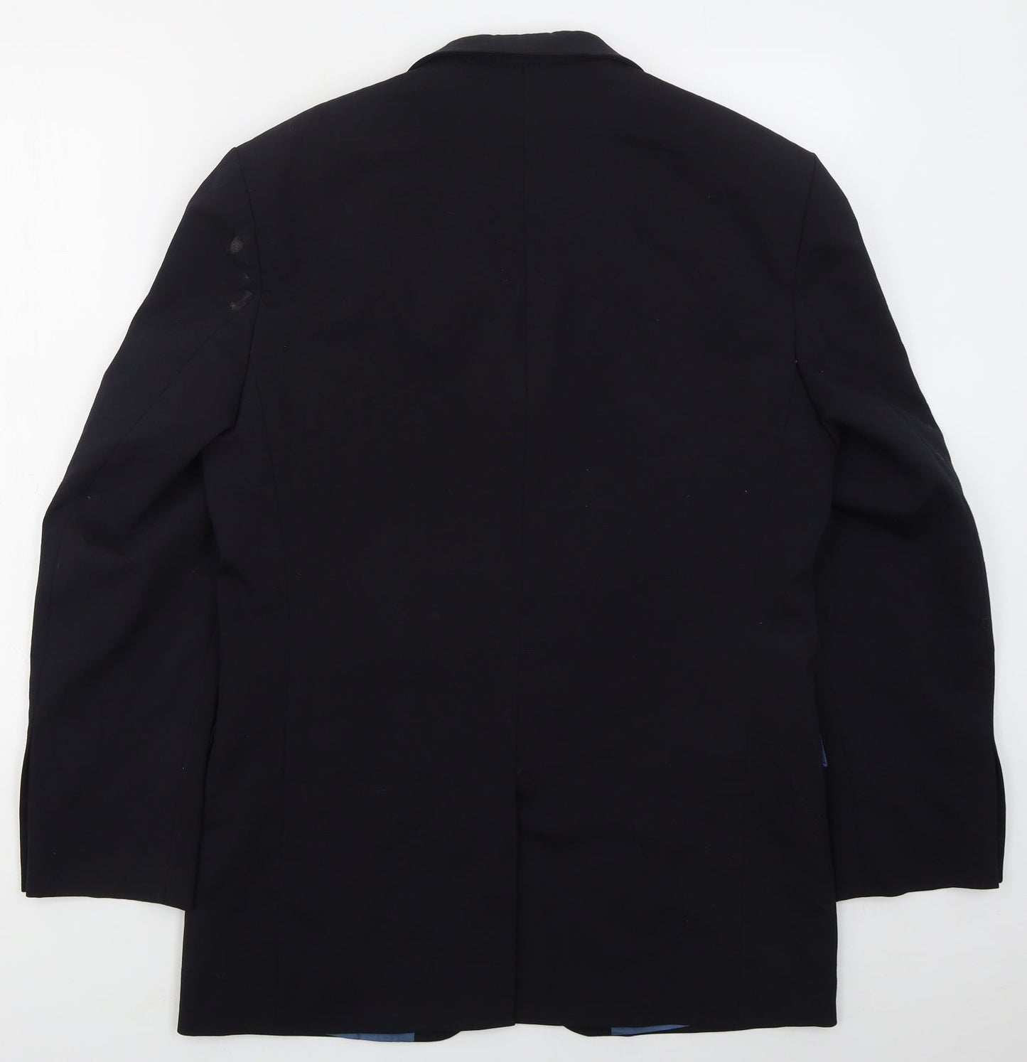 Karl Jackson Mens Blue  Wool Jacket Suit Jacket Size 38
