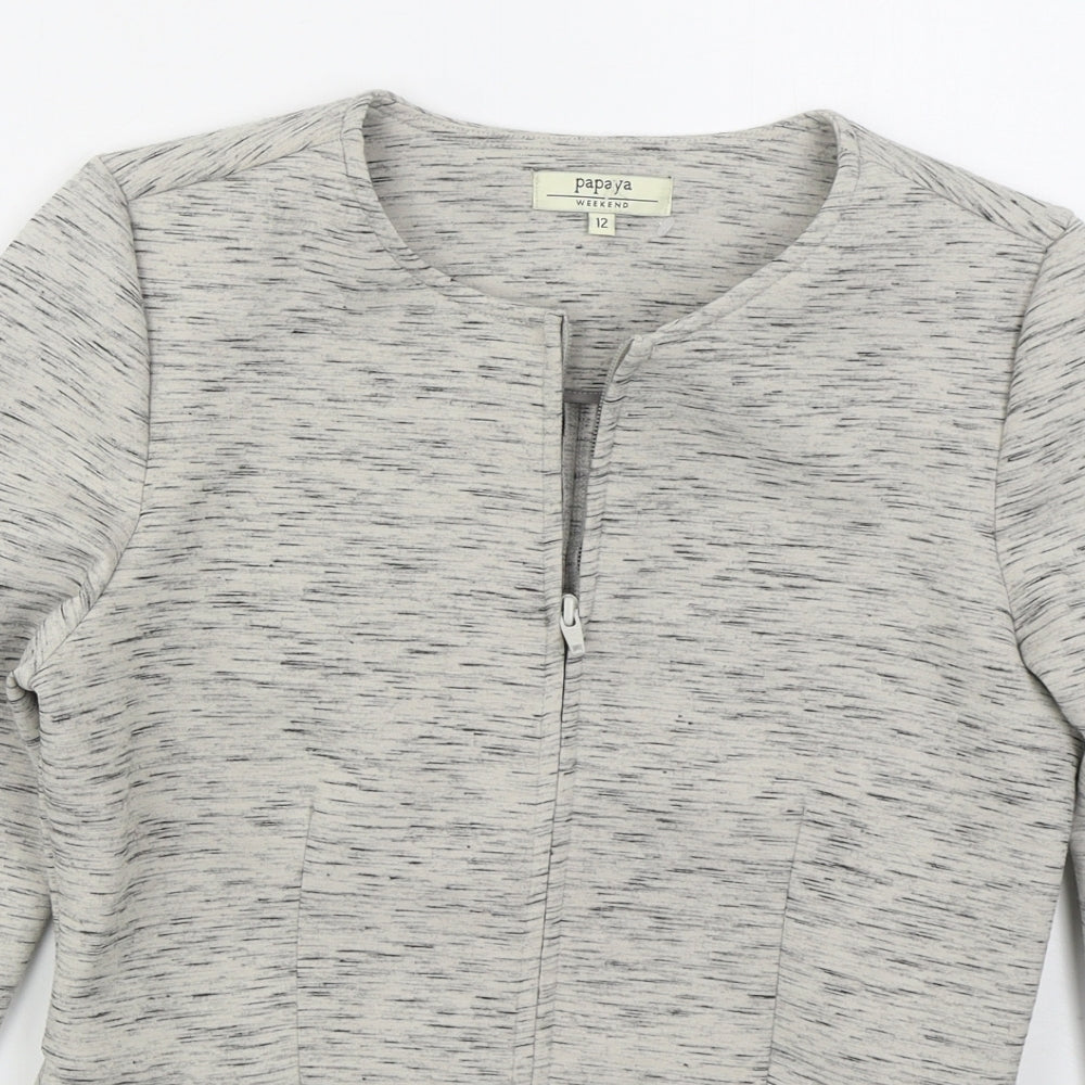 Papaya Womens Grey   Jacket  Size 12  Zip