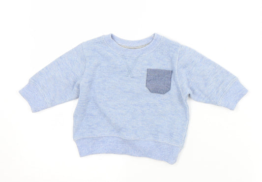 NEXT Boys Blue  Cotton Pullover Jumper Size 3-6 Months