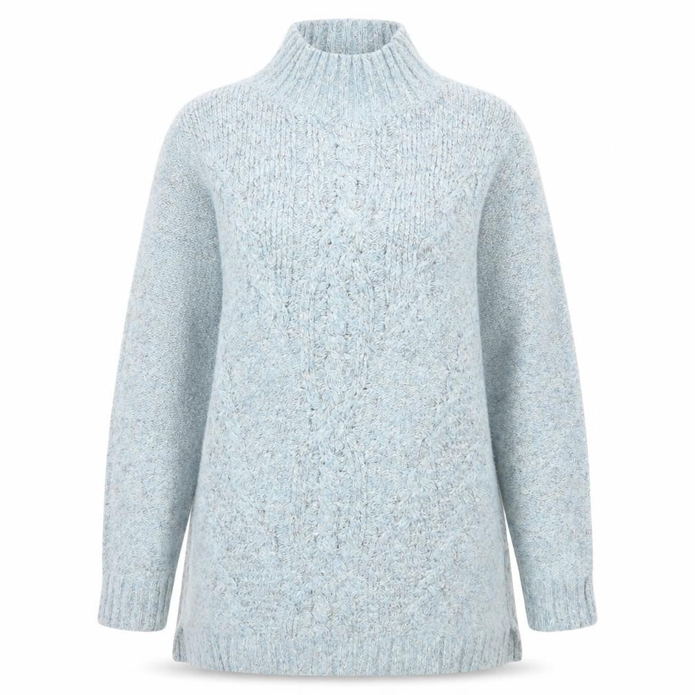 M&Co Womens Blue Collared  Polyester Pullover Jumper Size 12