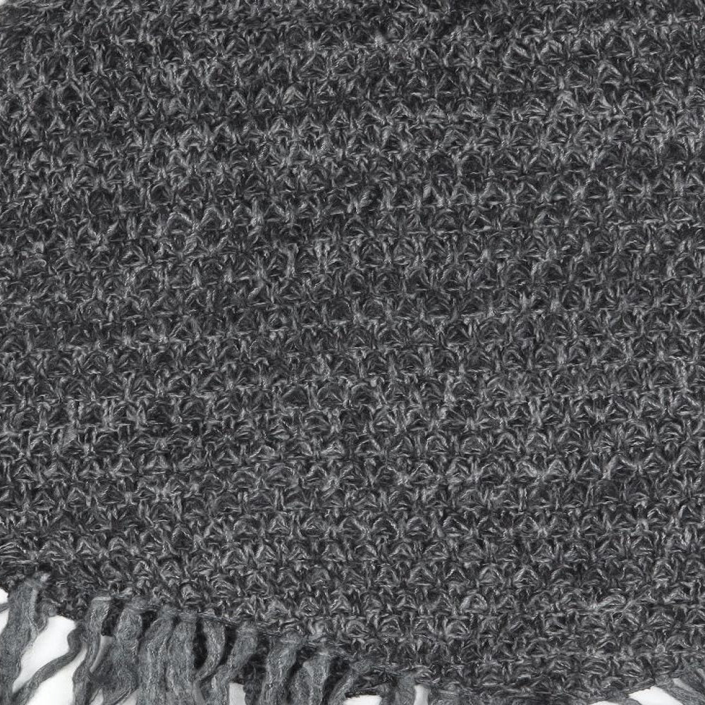 Per Una Womens Grey Roll Neck  Acrylic Cape Jumper One Size