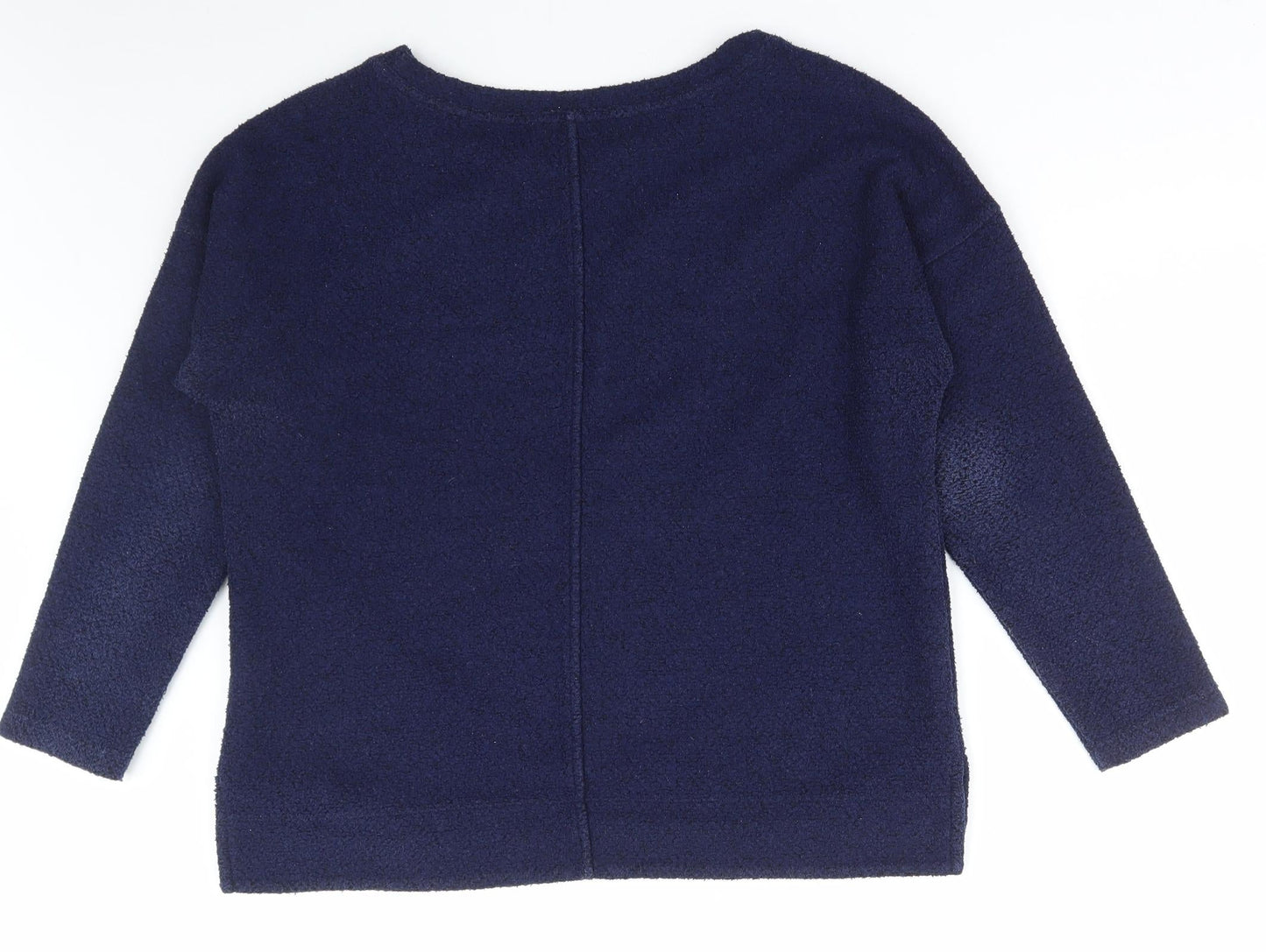 Marks and Spencer Womens Blue Scoop Neck  Polyester Pullover Jumper Size 16