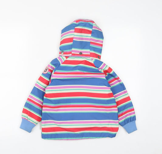 Racoon Girls Multicoloured Striped  Rain Coat Coat Size 3 Years  Zip
