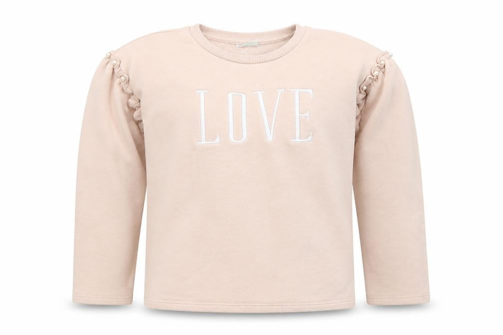 Matalan Girls Pink  Cotton Pullover Sweatshirt Size 9 Years  Pullover - Love