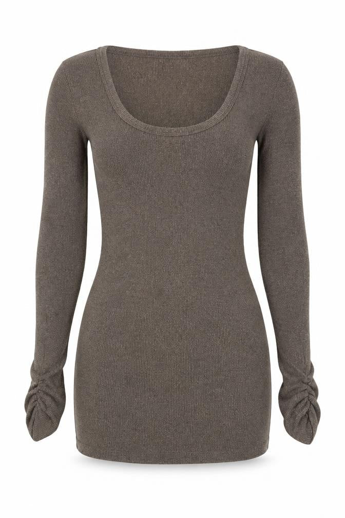 New Look Womens Brown Round Neck  Polyester Pullover Jumper Size 8