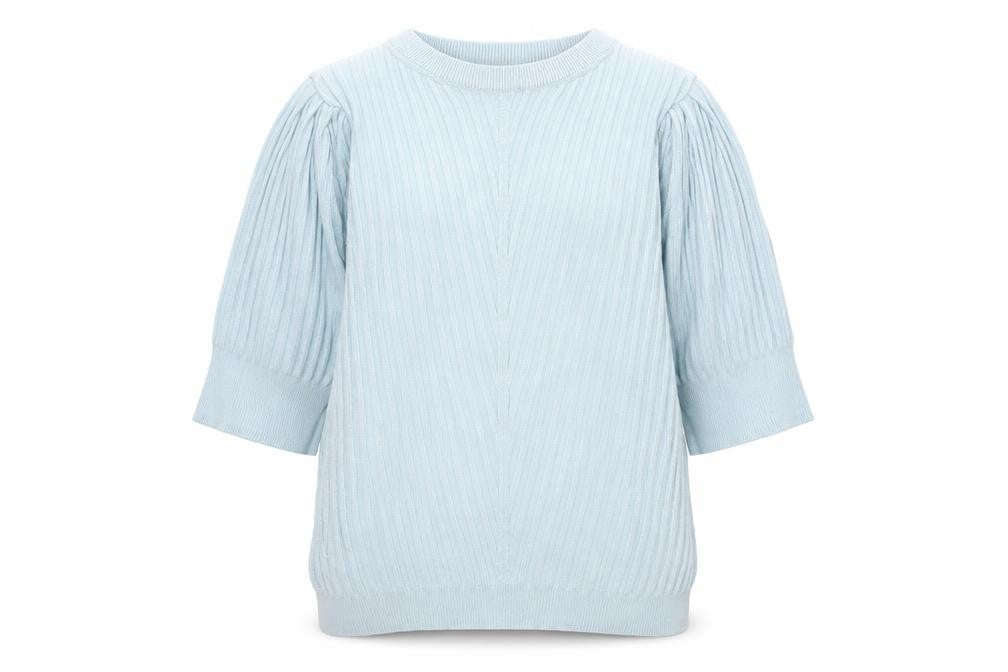 Marks and Spencer Womens Blue Round Neck  Viscose Pullover Jumper Size 6
