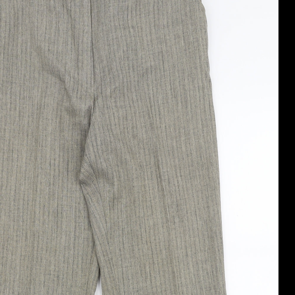 Marks and Spencer Womens Beige  Polyester Trousers  Size 36 in L25 in Regular Zip
