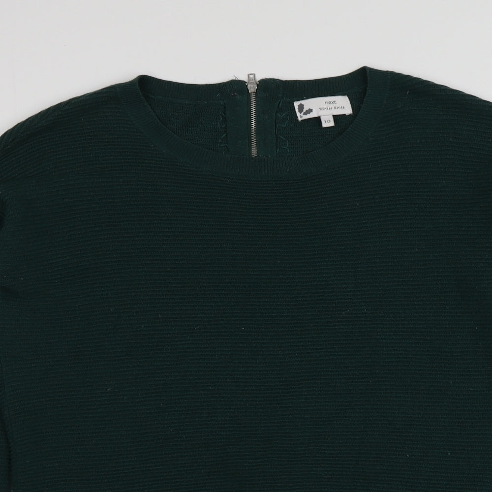 NEXT Womens Green Round Neck  Acrylic Pullover Jumper Size 10