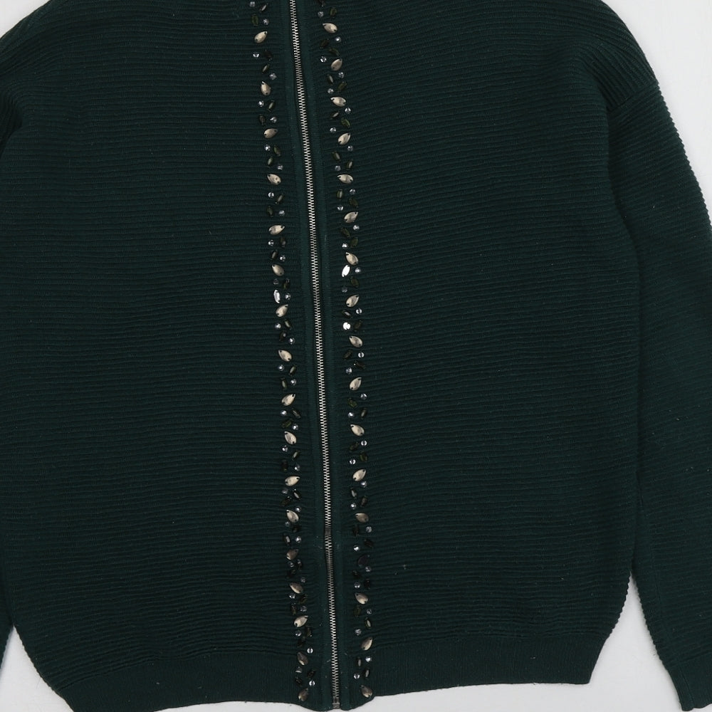 NEXT Womens Green Round Neck  Acrylic Pullover Jumper Size 10