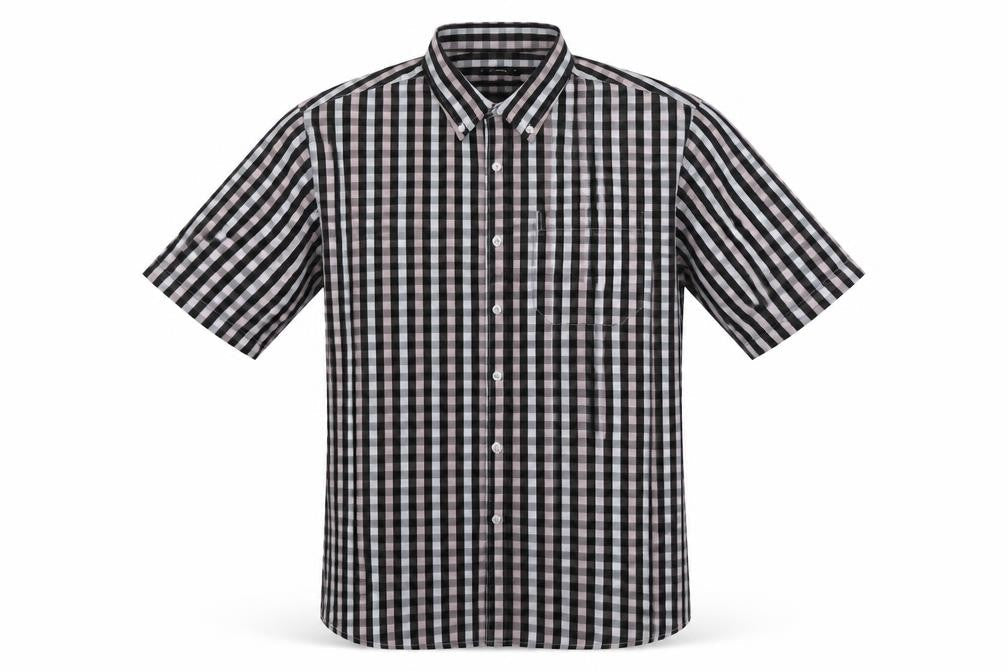 Dunnes Mens Multicoloured Check Polyester  Button-Up Size L Collared