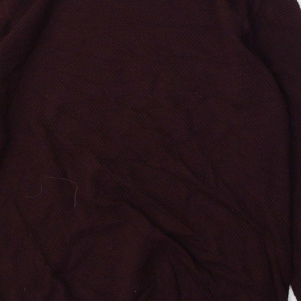 Matalan Mens Red Round Neck  Cotton Pullover Jumper Size L