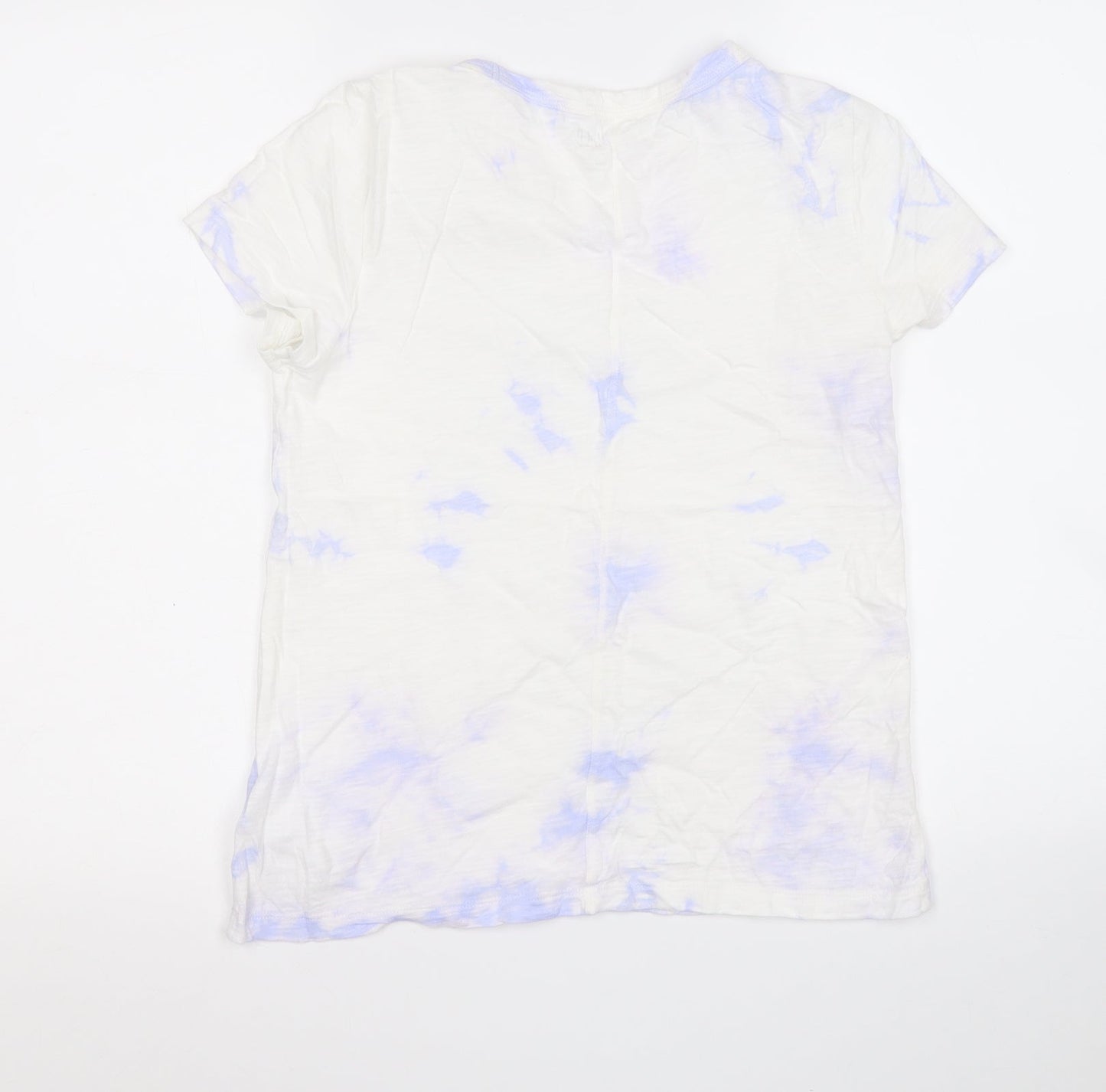 Gap Womens Multicoloured Geometric Cotton Basic T-Shirt Size S Round Neck