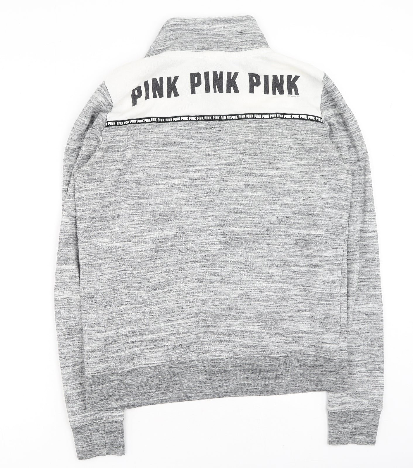 PINK Womens Multicoloured High Neck  Cotton Pullover Jumper Size S