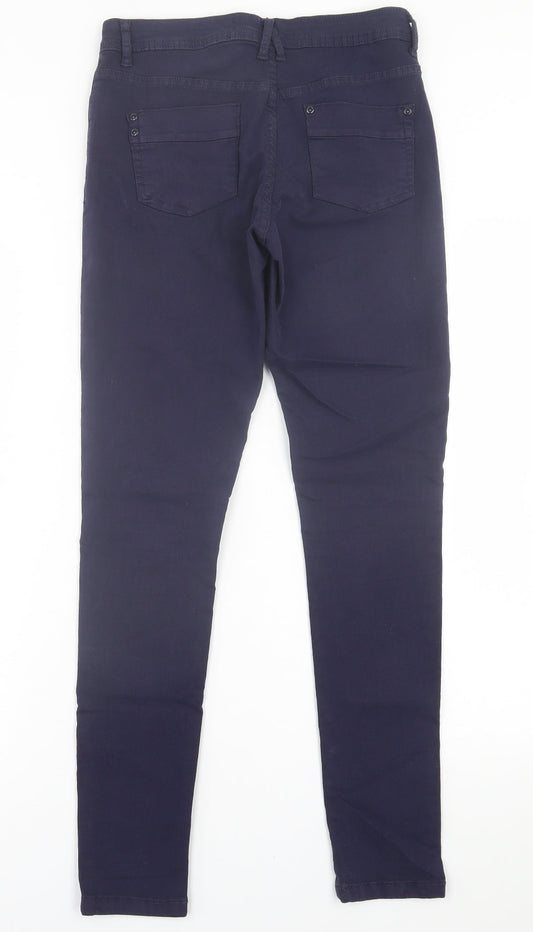 Urban bliss Womens Blue  Cotton Skinny Jeans Size 8 L30 in Regular Button