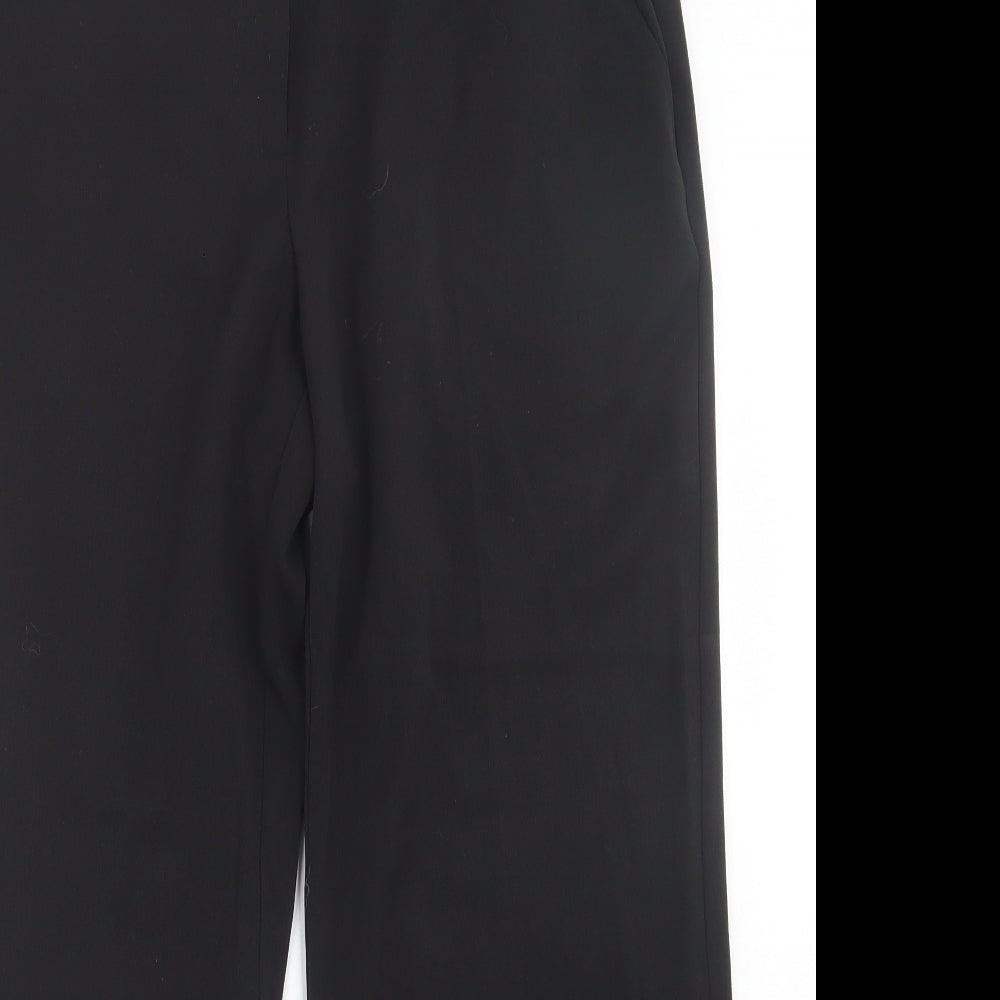 BHS Womens Black  Polyester Trousers  Size 16 L27 in Regular Hook & Eye