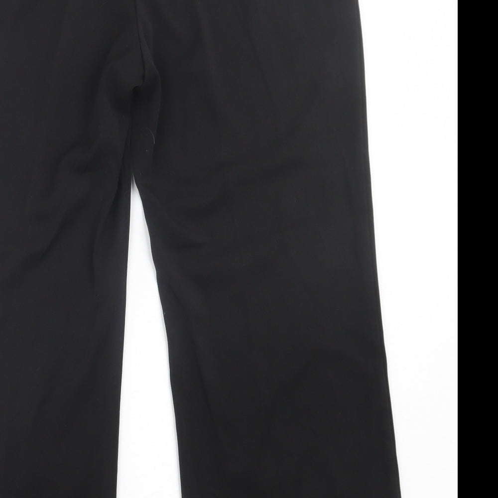 BHS Womens Black  Polyester Trousers  Size 16 L27 in Regular Hook & Eye