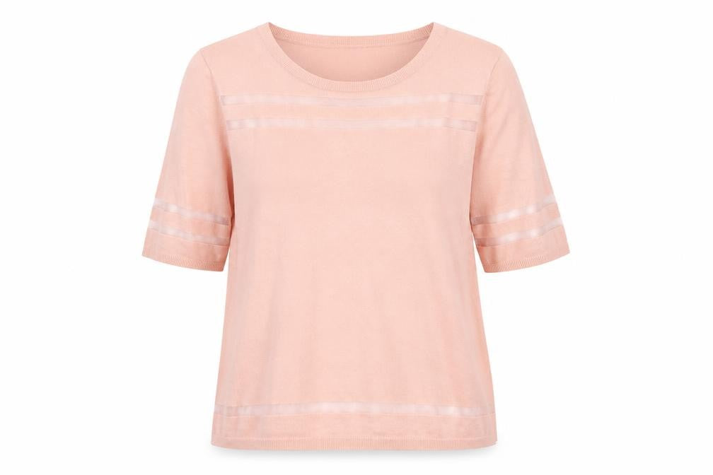 Dunnes Womens Pink Round Neck  Viscose Pullover Jumper Size L