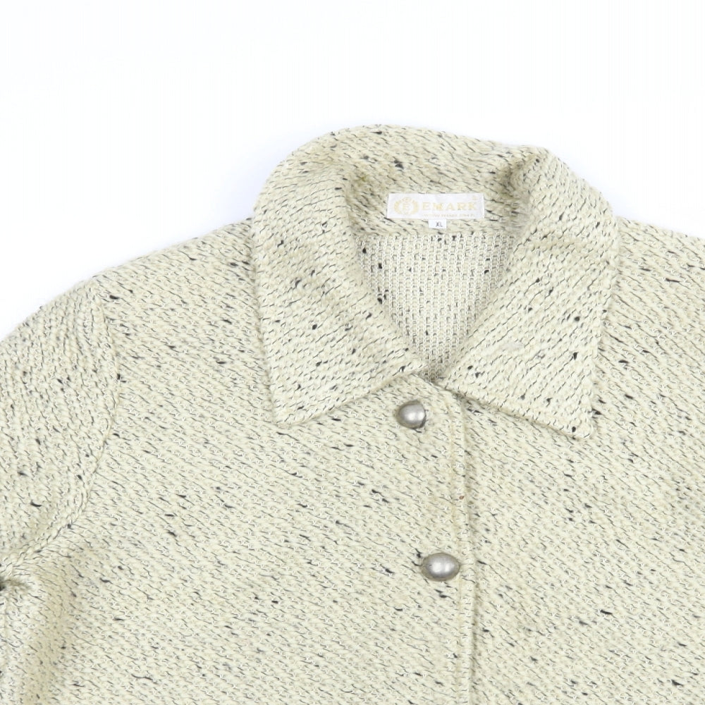 Emark Womens Beige   Jacket Coatigan Size XL  Button