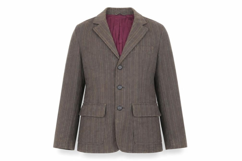 H&M Womens Brown Plaid  Jacket Blazer Size M