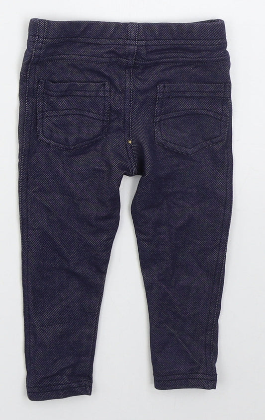 Dunnes Girls Blue  Cotton Capri Jeans Size 9-12 Months   - Jeggings