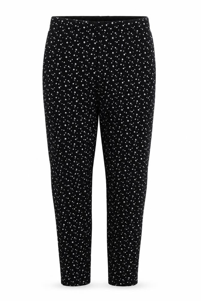 Dunnes Girls Black  Cotton Sweatpants Trousers Size 11 Years  Regular  - Stars
