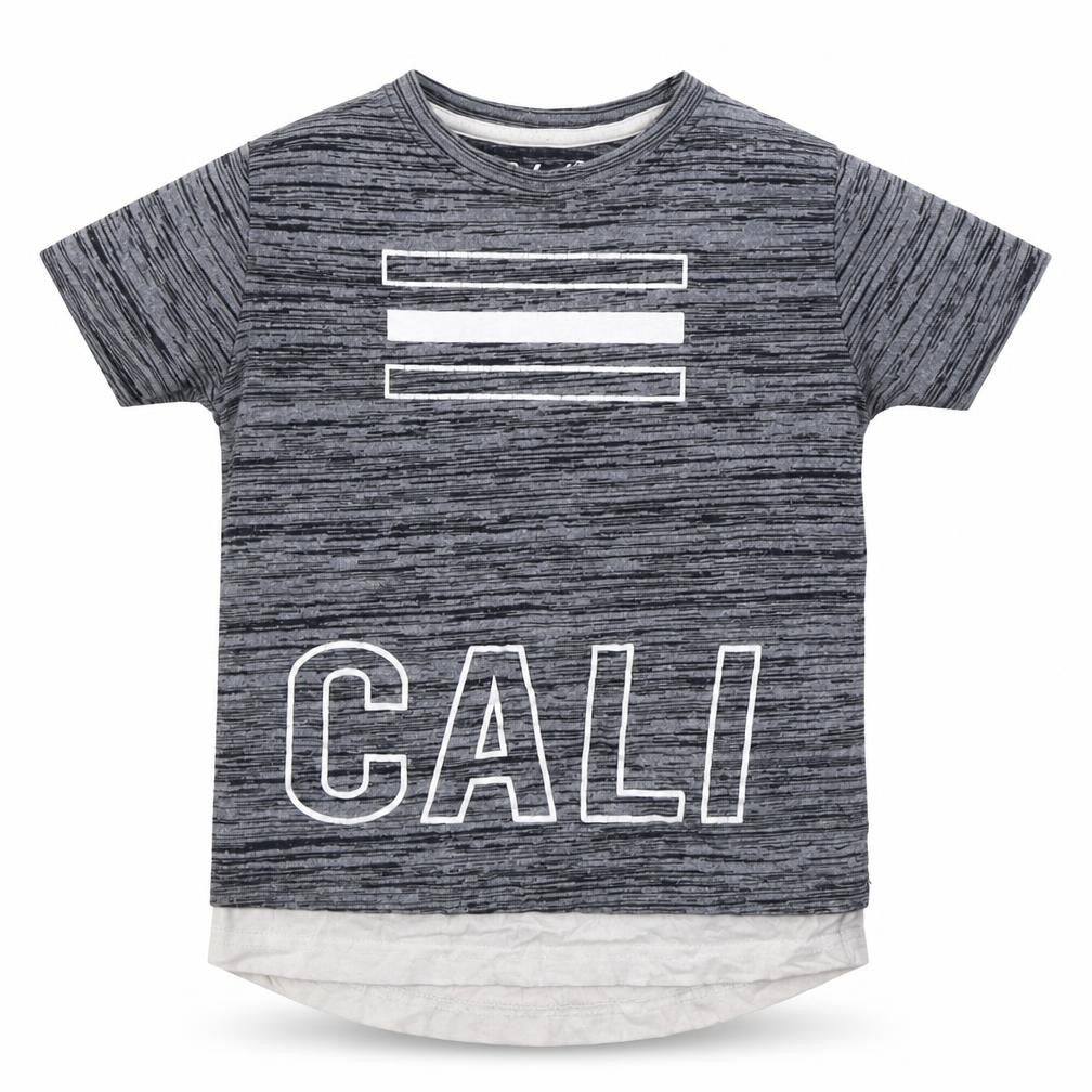 Primark Boys Blue  Cotton Basic T-Shirt Size 2-3 Years Crew Neck Pullover - Cali