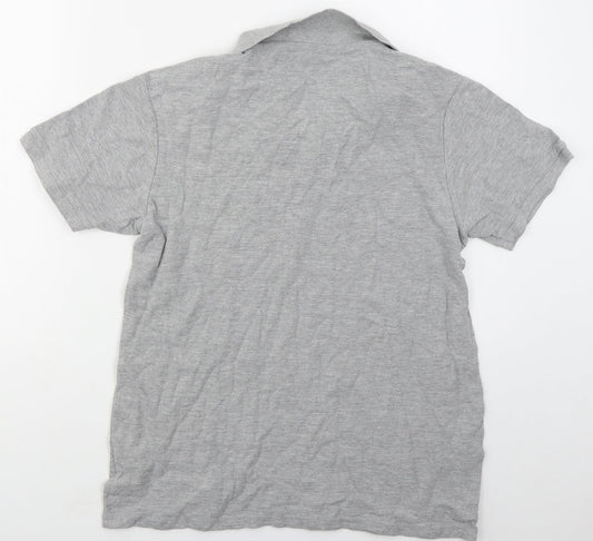 Primark Mens Grey  Cotton  Polo Size L Collared Pullover