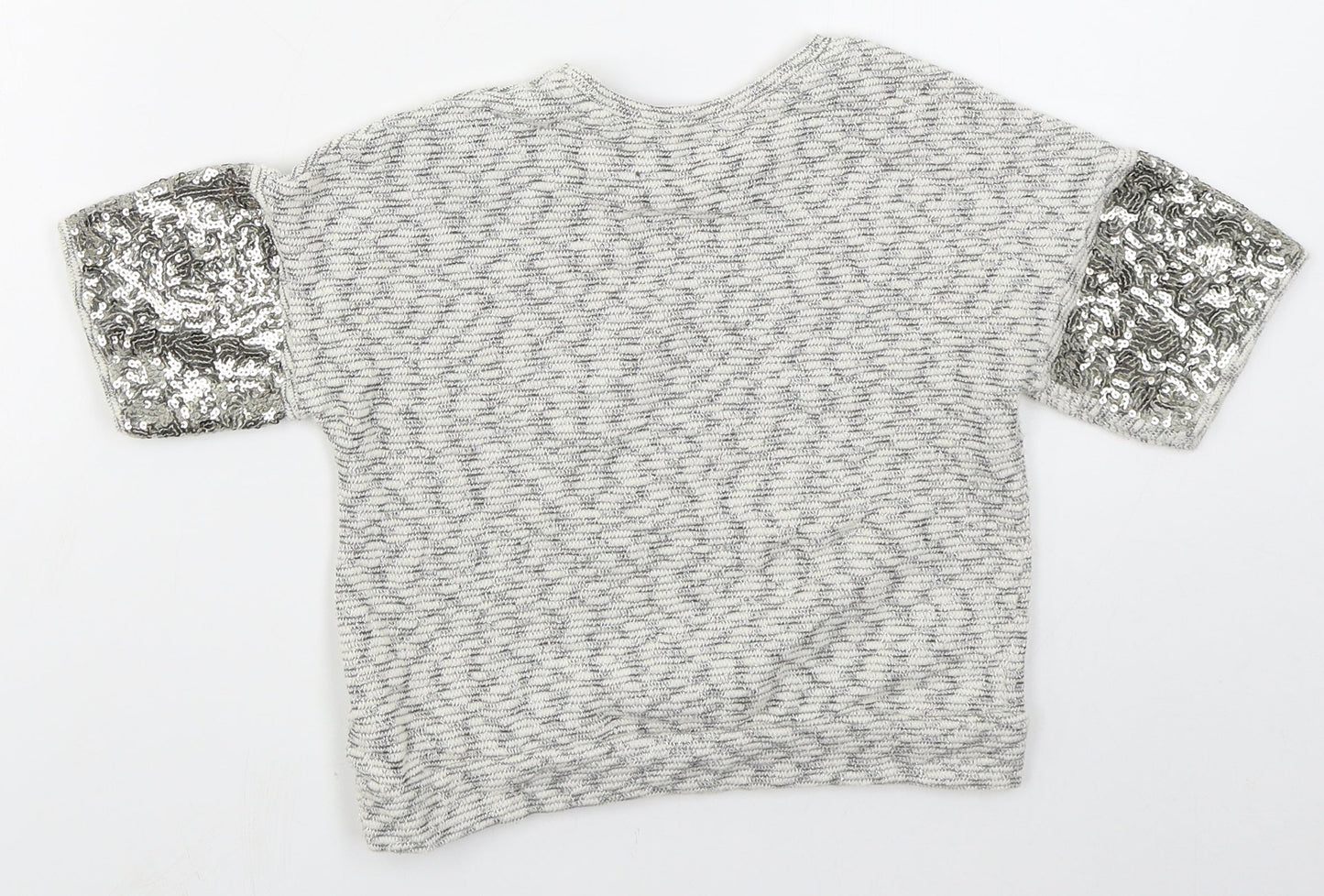 George Girls Grey  Cotton Pullover Sweatshirt Size 5-6 Years  Pullover