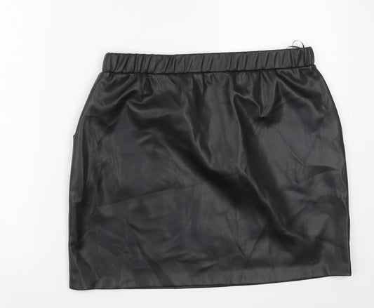 Dunnes Stores Womens Black  Polyester A-Line Skirt Size 8