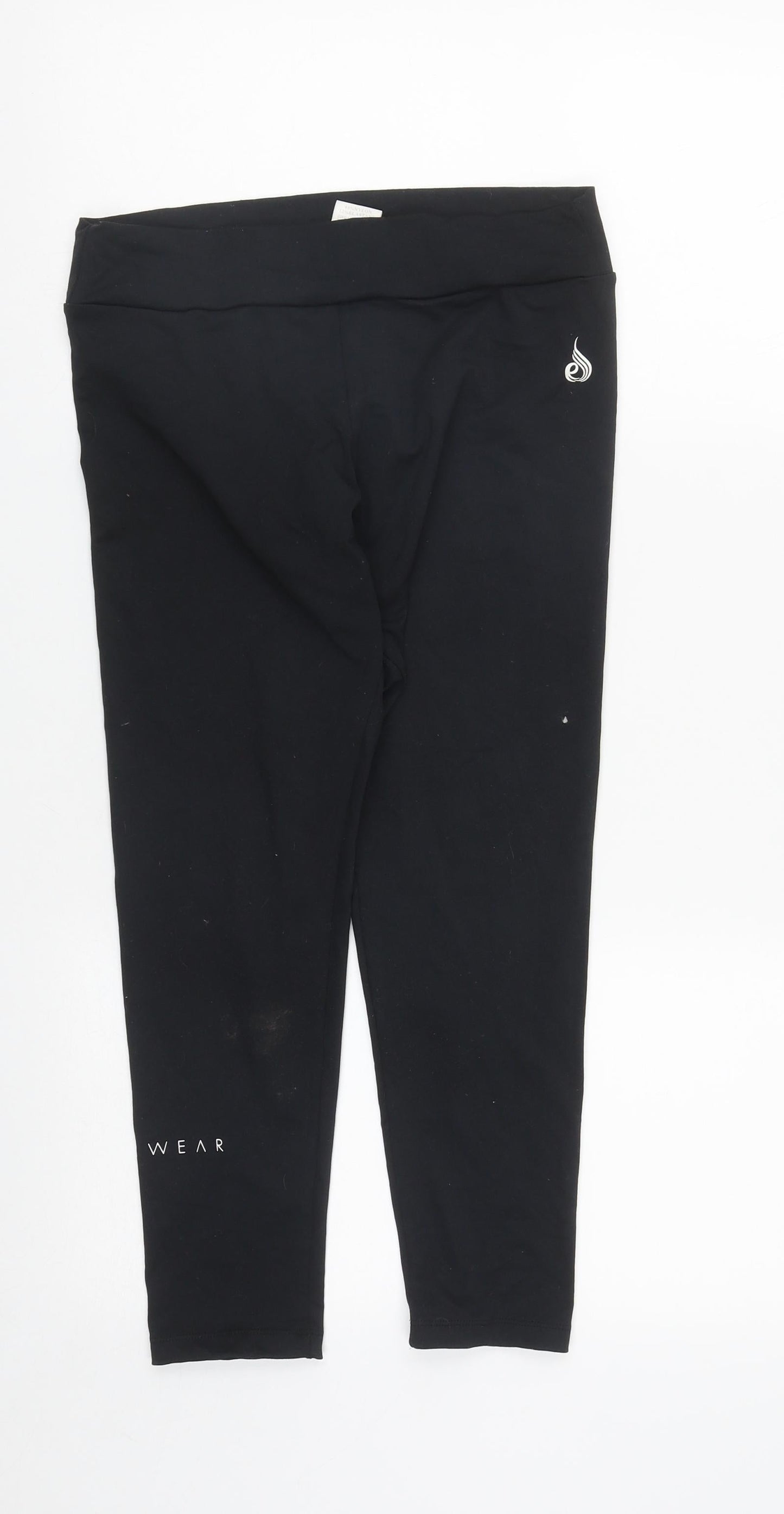 Ryderwear Womens Black  Nylon Compression Leggings Size M L22 in Regular