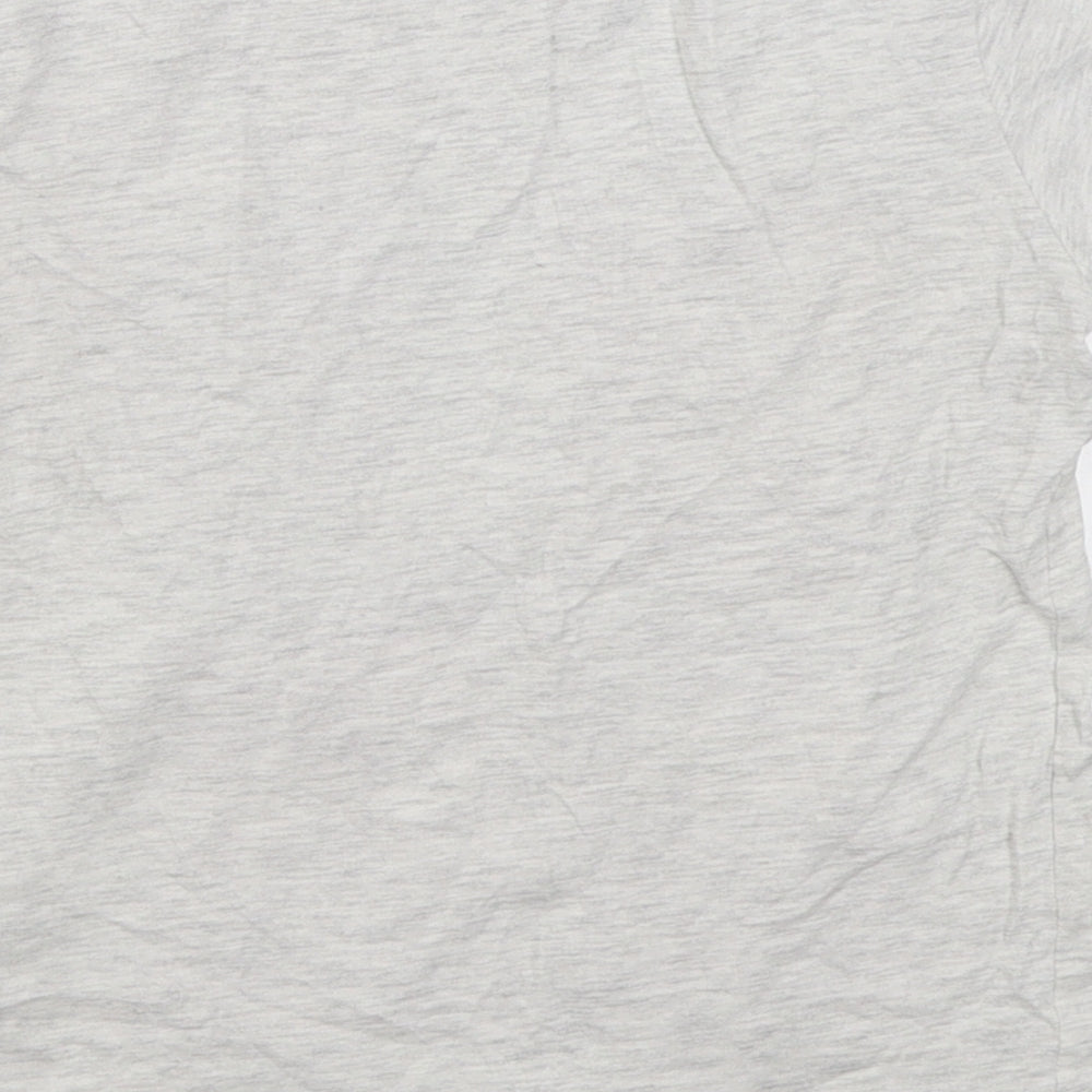 Pep&Co Girls Grey  Cotton Basic T-Shirt Size 7-8 Years Round Neck Pullover