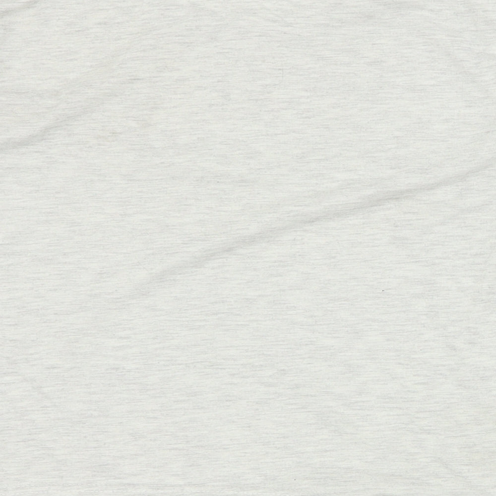 Miss Selfridge Womens Grey  Polyester Basic T-Shirt Size 12 Round Neck
