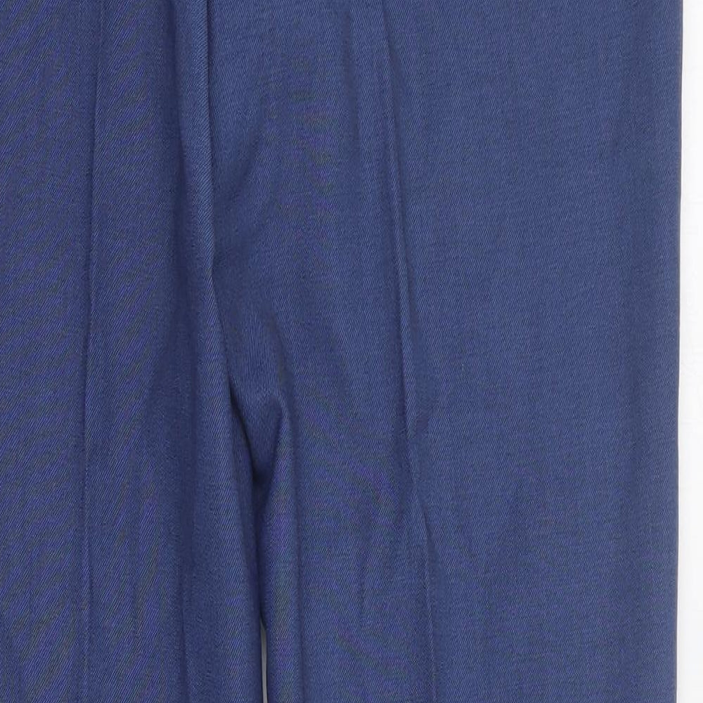 Burton Mens Blue  Polyester Dress Pants Trousers Size 30 in L30 in Regular Zip