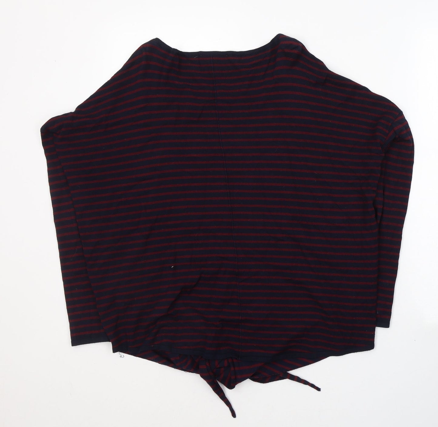 Phase Eight Womens Red Striped Viscose Jersey T-Shirt Size S Round Neck