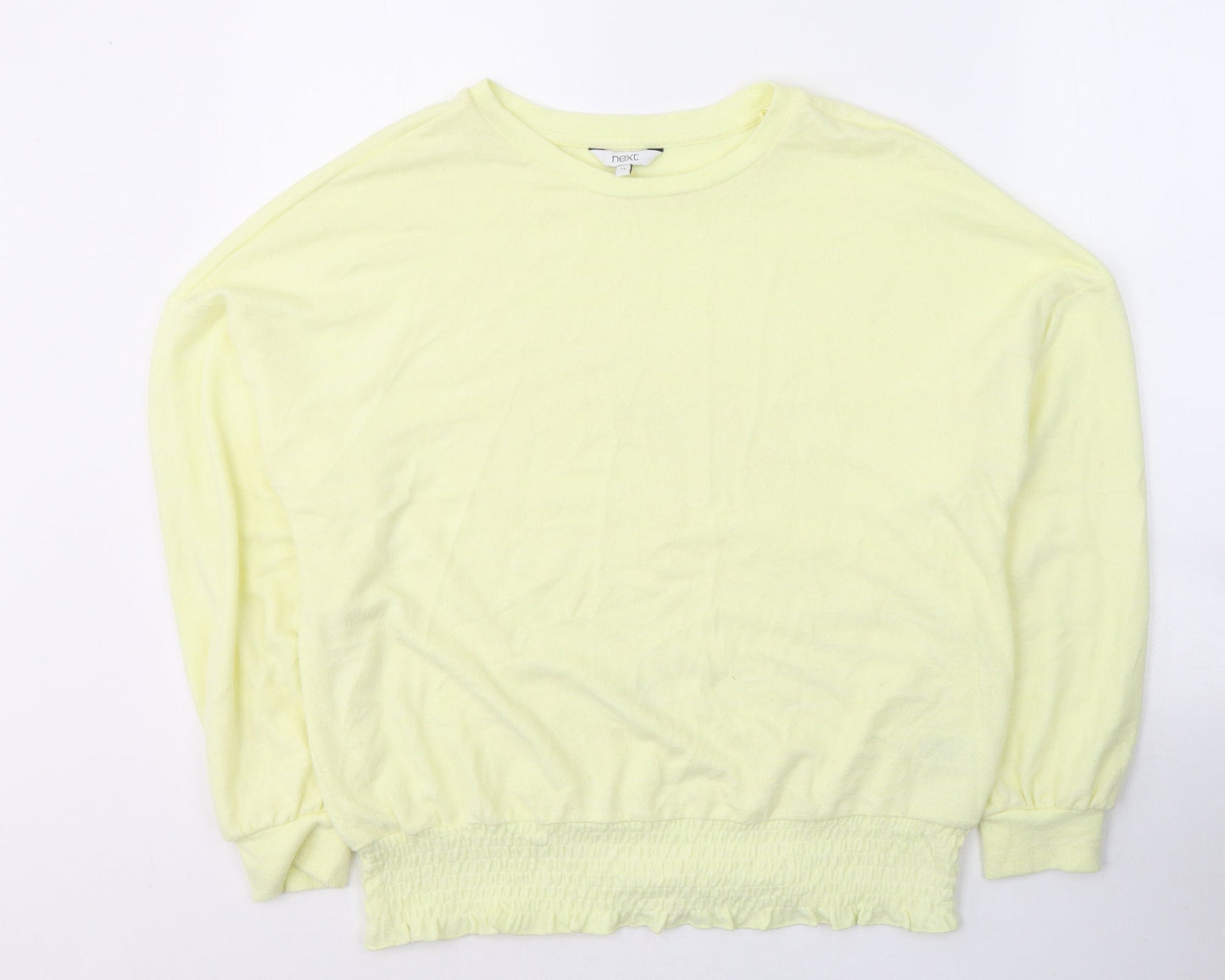 NEXT Womens Yellow  Viscose Jersey T-Shirt Size 14 Round Neck