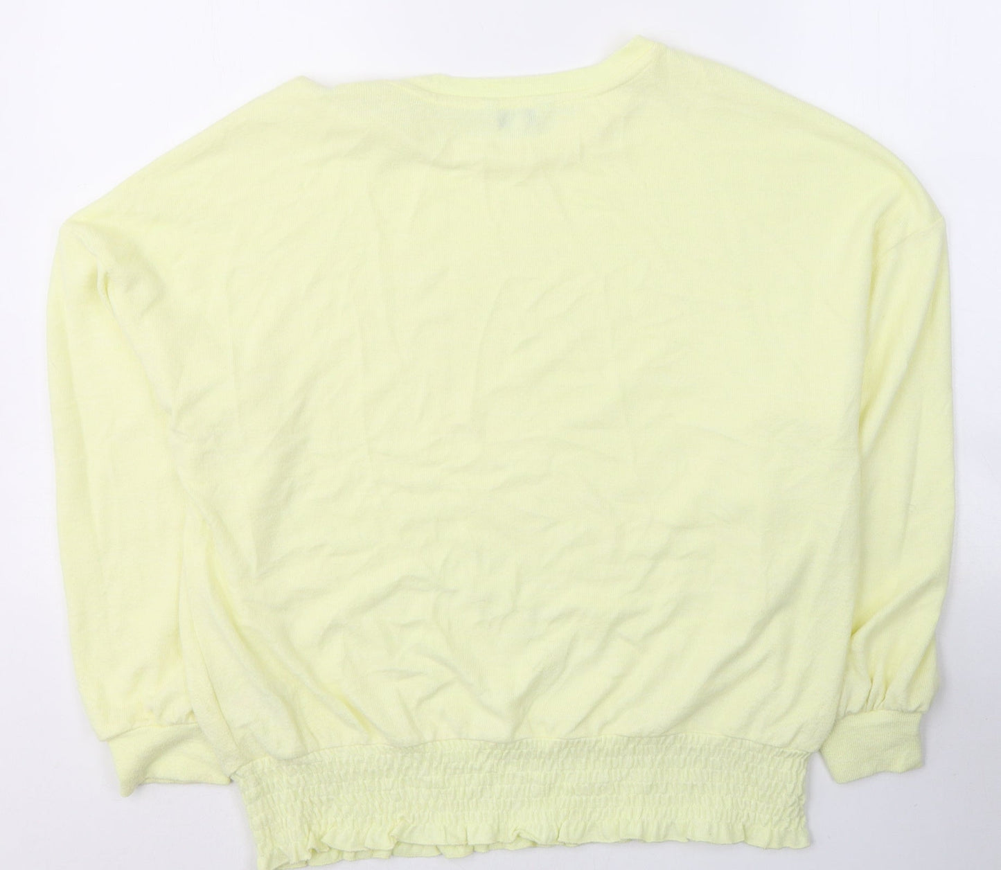 NEXT Womens Yellow  Viscose Jersey T-Shirt Size 14 Round Neck